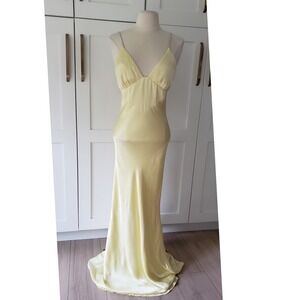 Bardot Yellow Backless Dress
